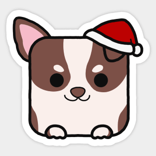 Funny Square Chihuahua Christmas Sticker